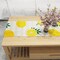 Yellow & White Lemon Table Runner – Summer & Spring Kitchen Decor, Farmhouse Dining Table Decoration, 13 × 72 Inch